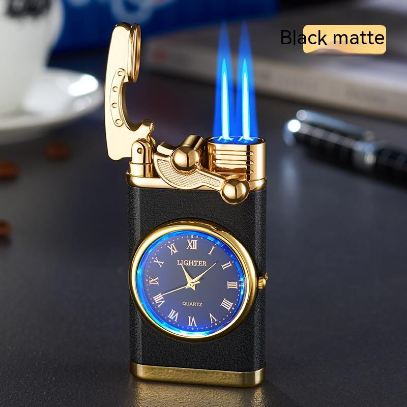đź’™Blue Flame Lighter With Electric clock